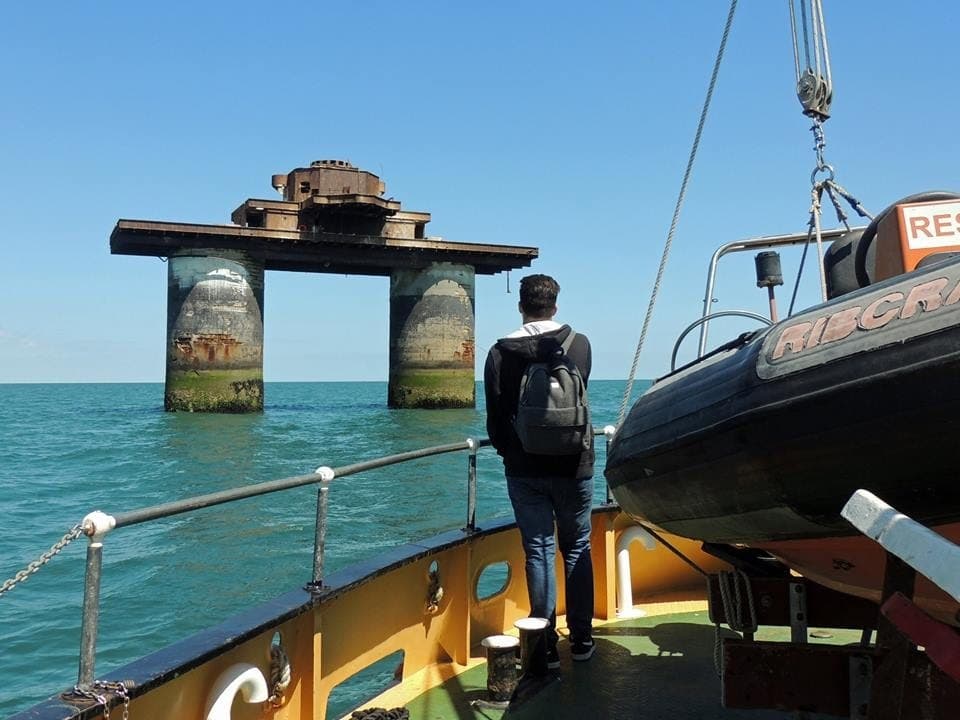 Drone Grand Forts Tour — Drone-Friendly Boat Trip from Queenborough to Thames Estuary Forts photo 2
