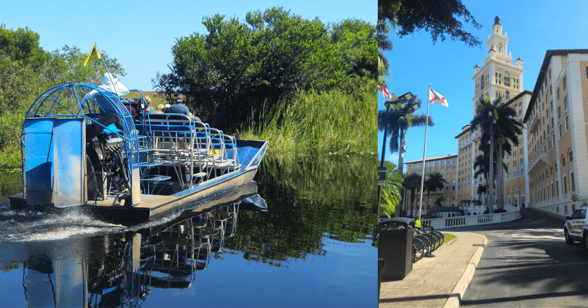 Two Floridas in One Day: Private Everglades Airboat & Miami City Tour
