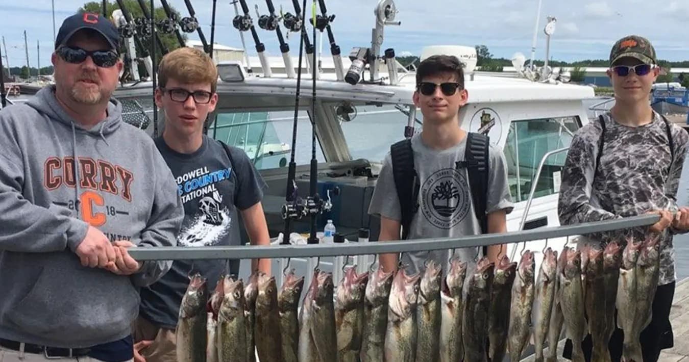 Full-Day Lake Erie Walleye and Trout Charter Aboard Buckets IX (Erie, PA)