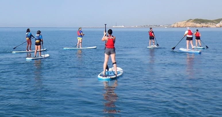Les Anquines SUP in Sitges: Private 1.5-Hour Stand Up Paddle Lessons on the Terramar Coast