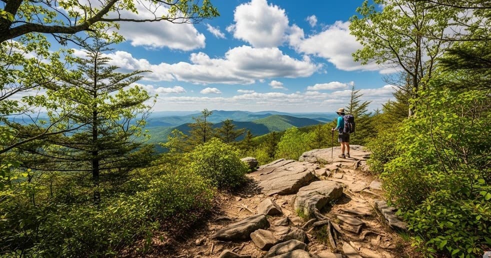 Land Adventures at Stuart's Knob Trail System with Smith River Adventures