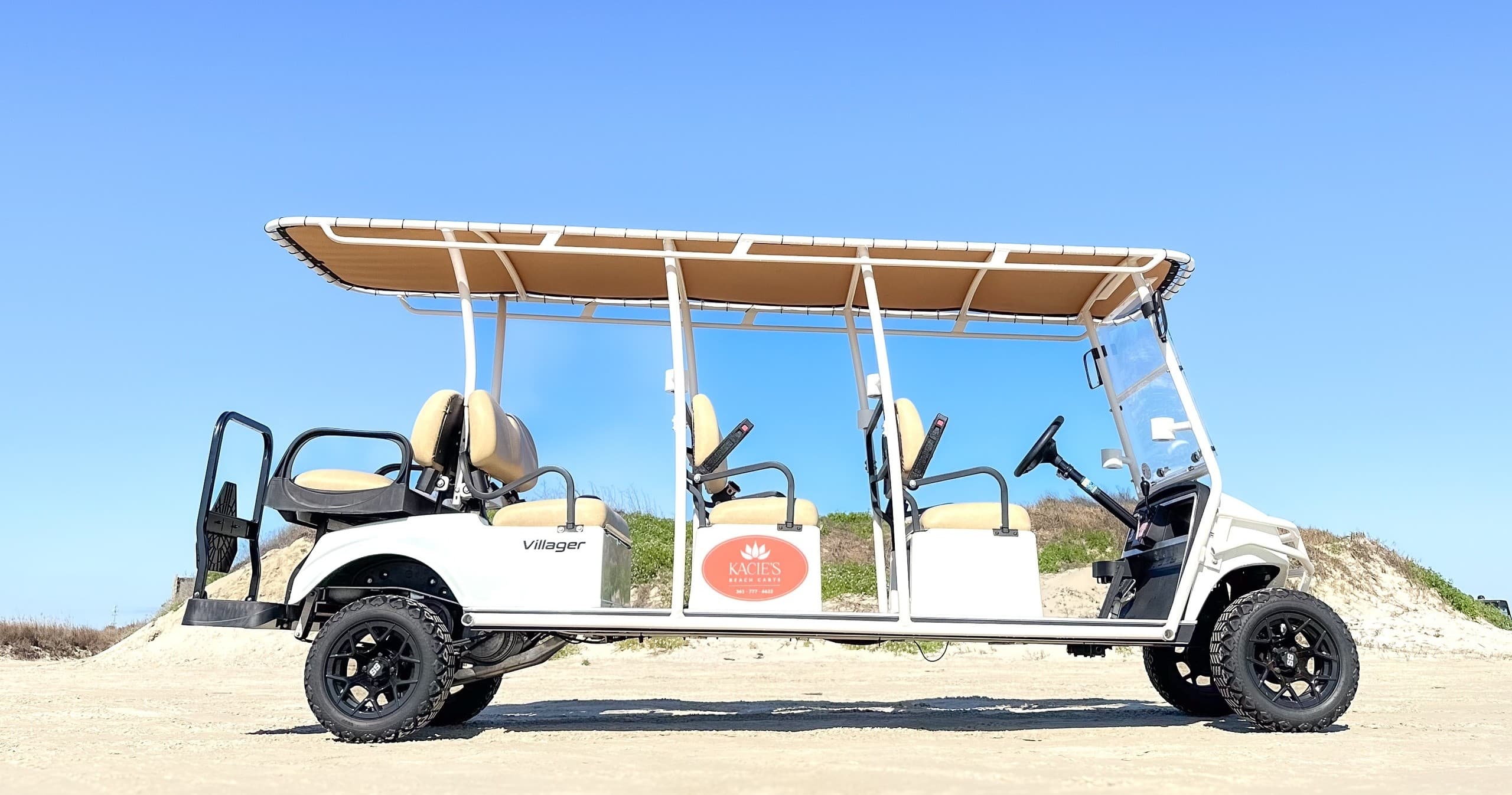 Luxury Eight Seater Beach Cart Adventures in Port Aransas