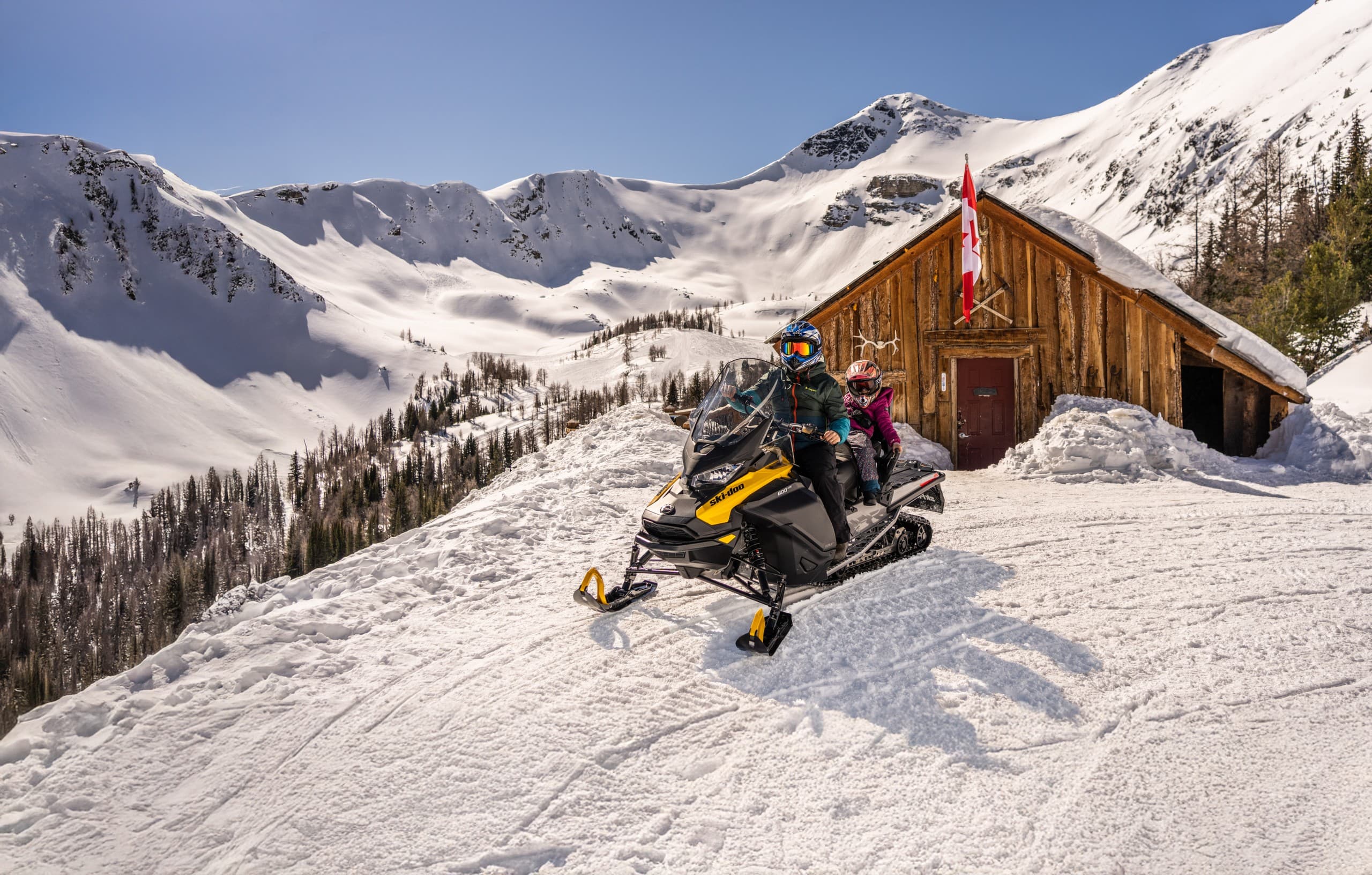 Paradise Mine Snowmobile Tour: Marmot Falls & Alpine Cabin Ride from Panorama