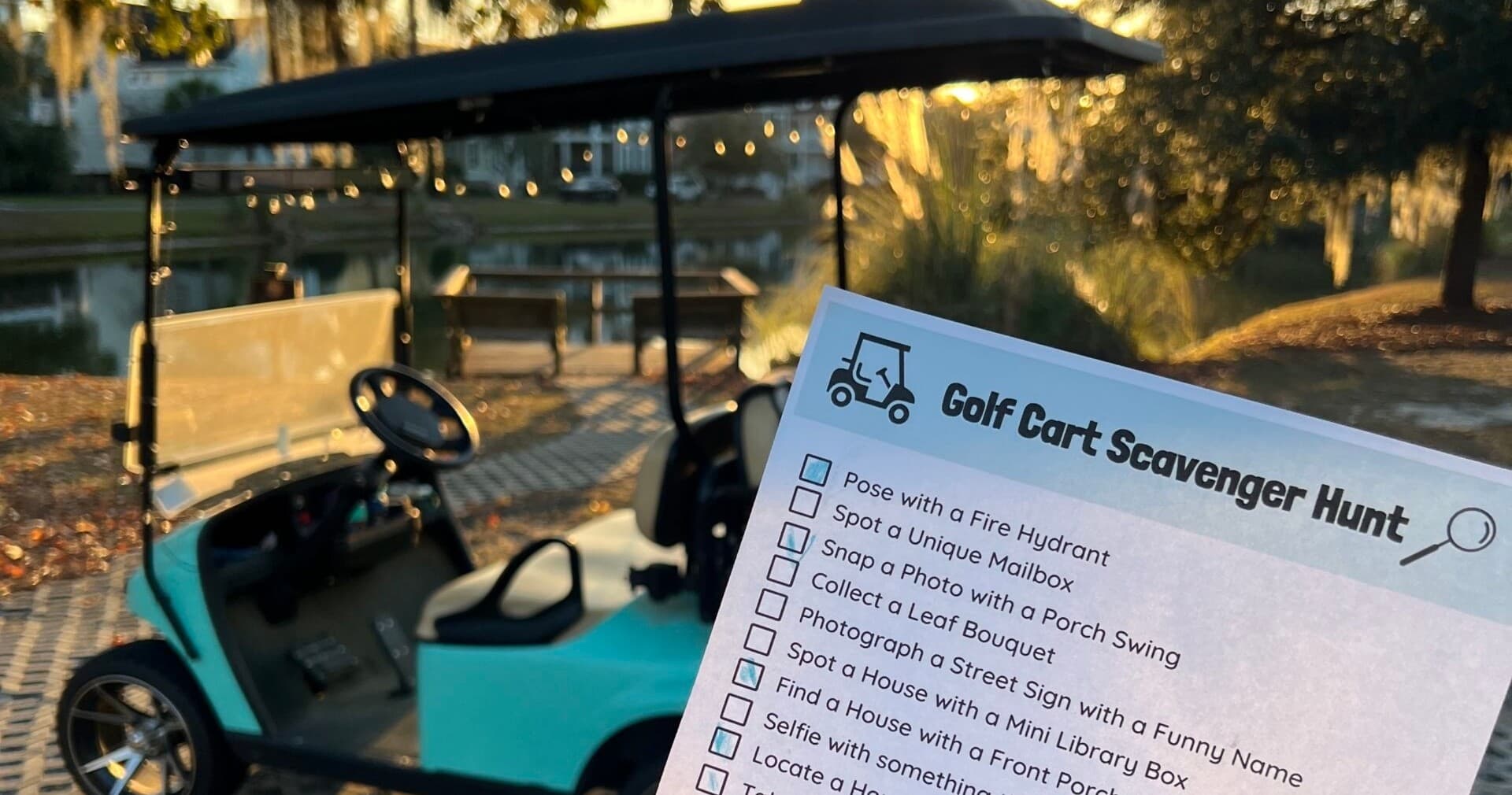 Golf Cart Scavenger Hunt Adventure on Fripp Island SC