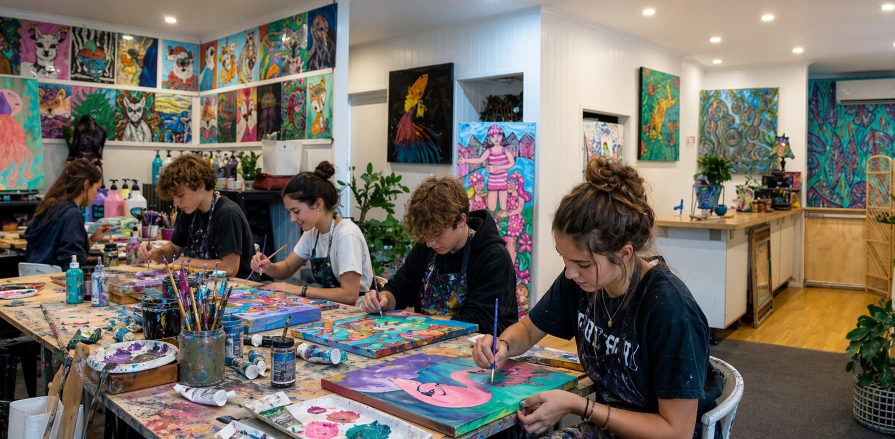 Teens 8-Week Painting Course in Annerley with Artist Katie McErlean photo 2