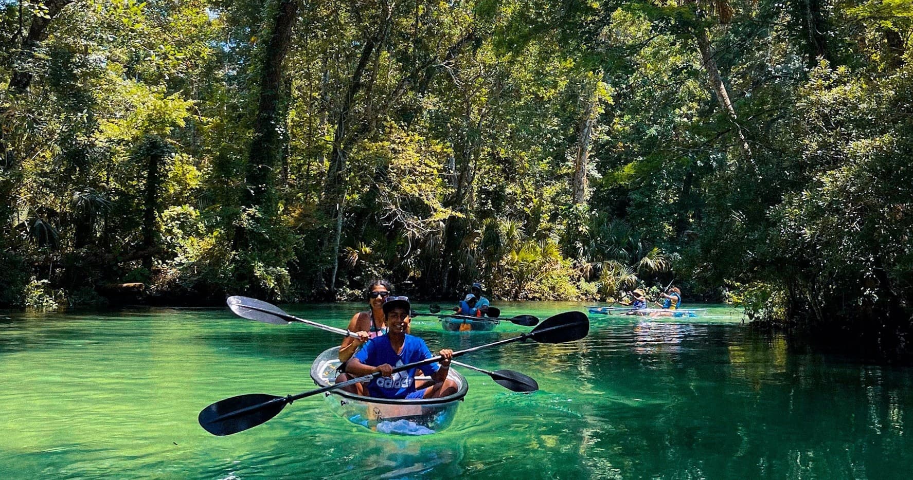 Guided Clear Kayak Ecotours at Weeki Wachee by Get Up and Go Kayaking