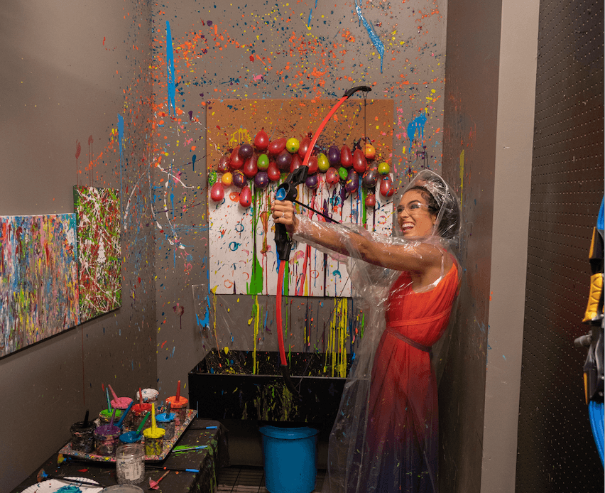 Darts & Splatter Paint Workshop in Plano, Texas