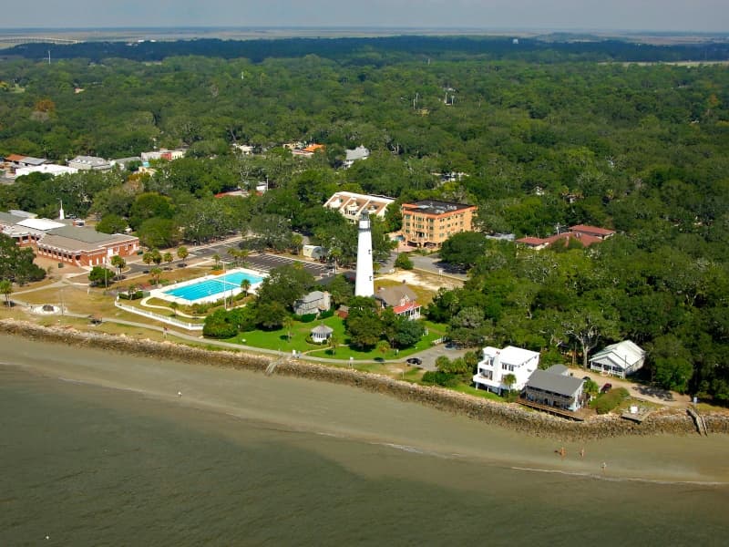 Scenic St. Simons Lighthouse Airplane Tour in Georgia