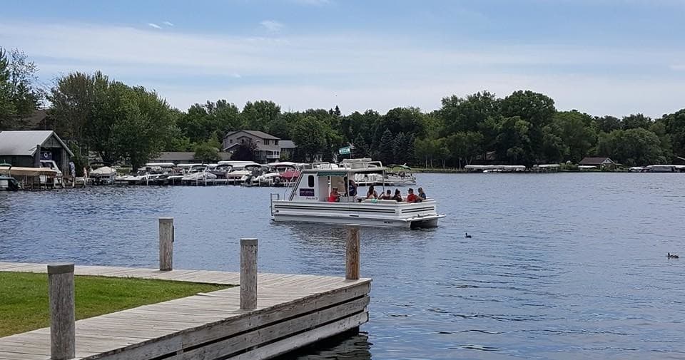 Water Slide Tri-Toon Pontoon Rentals at Sterling Marina