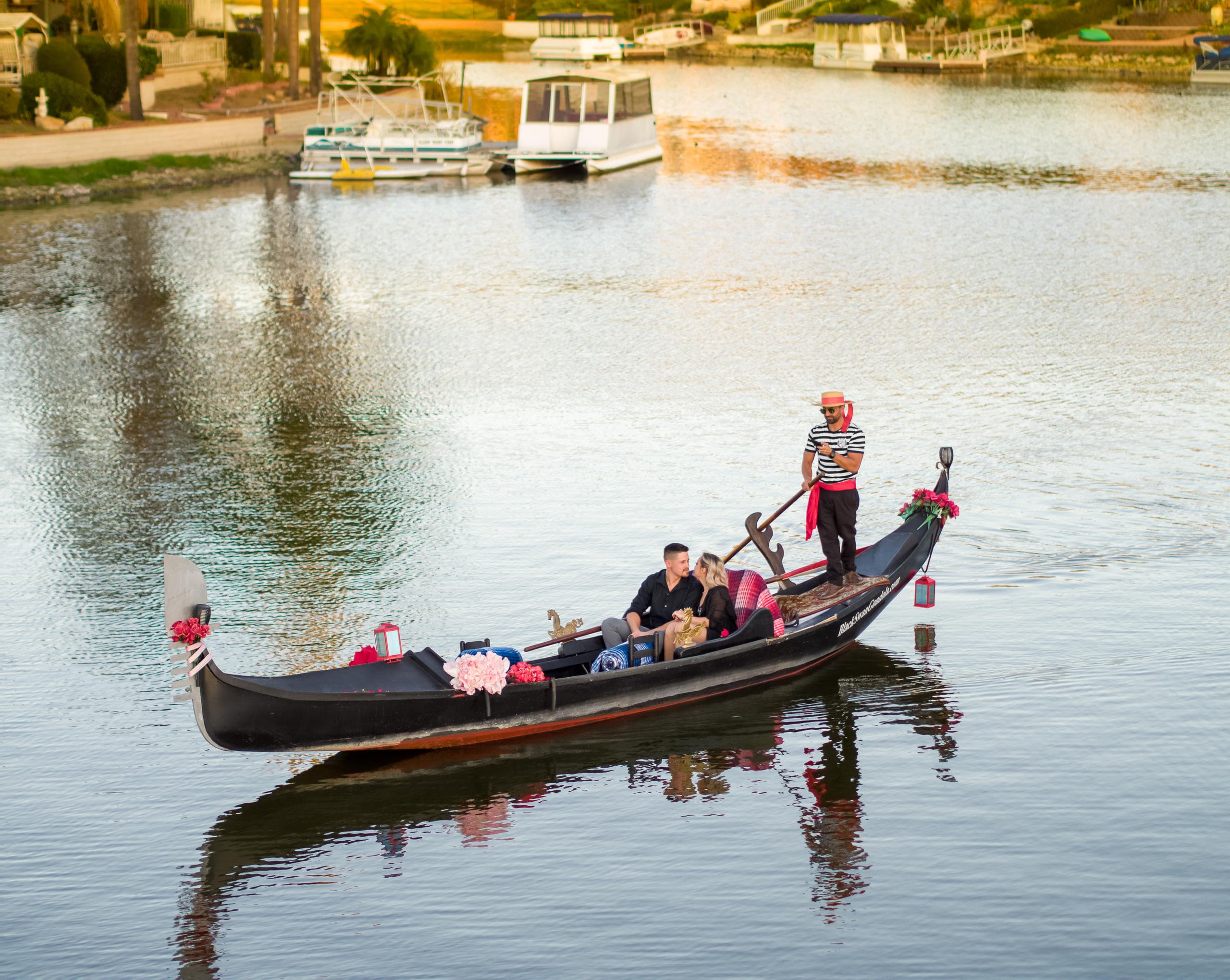Venetian Gondola Experience with Black Swan Gondola in San Marcos