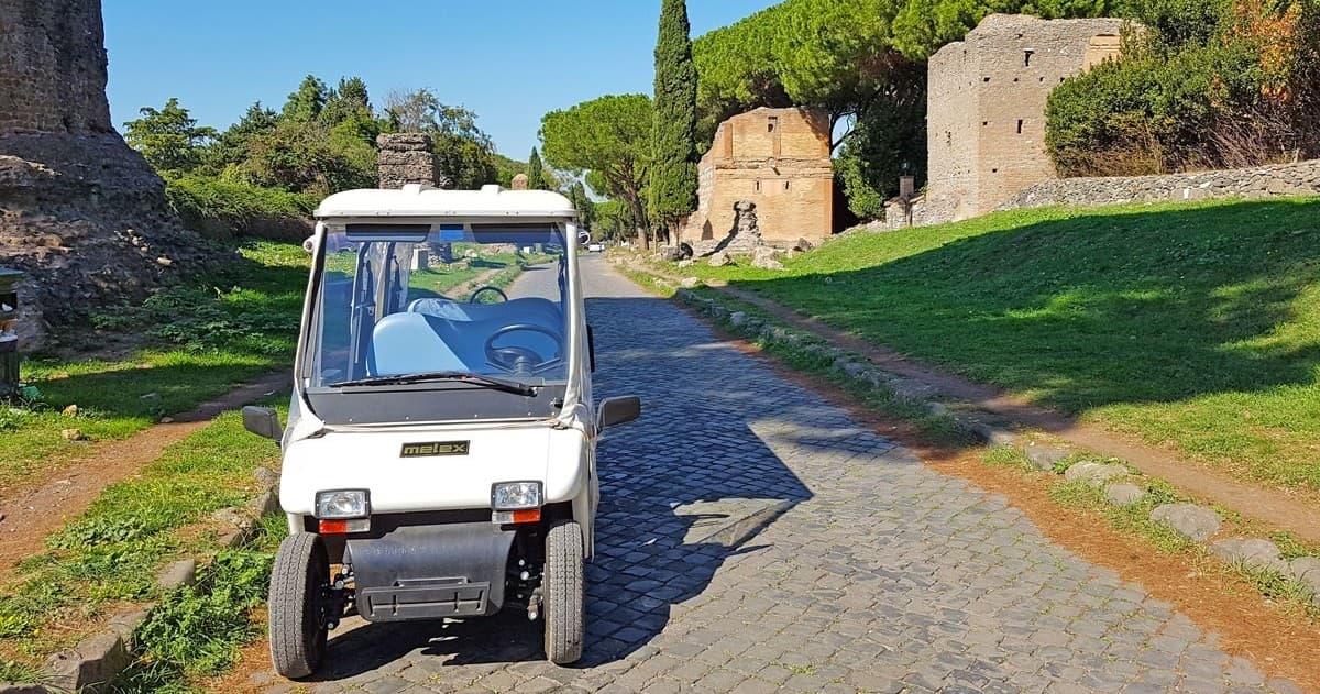 Minicar Rentals with EcoBike Roma in Appia Antica Park