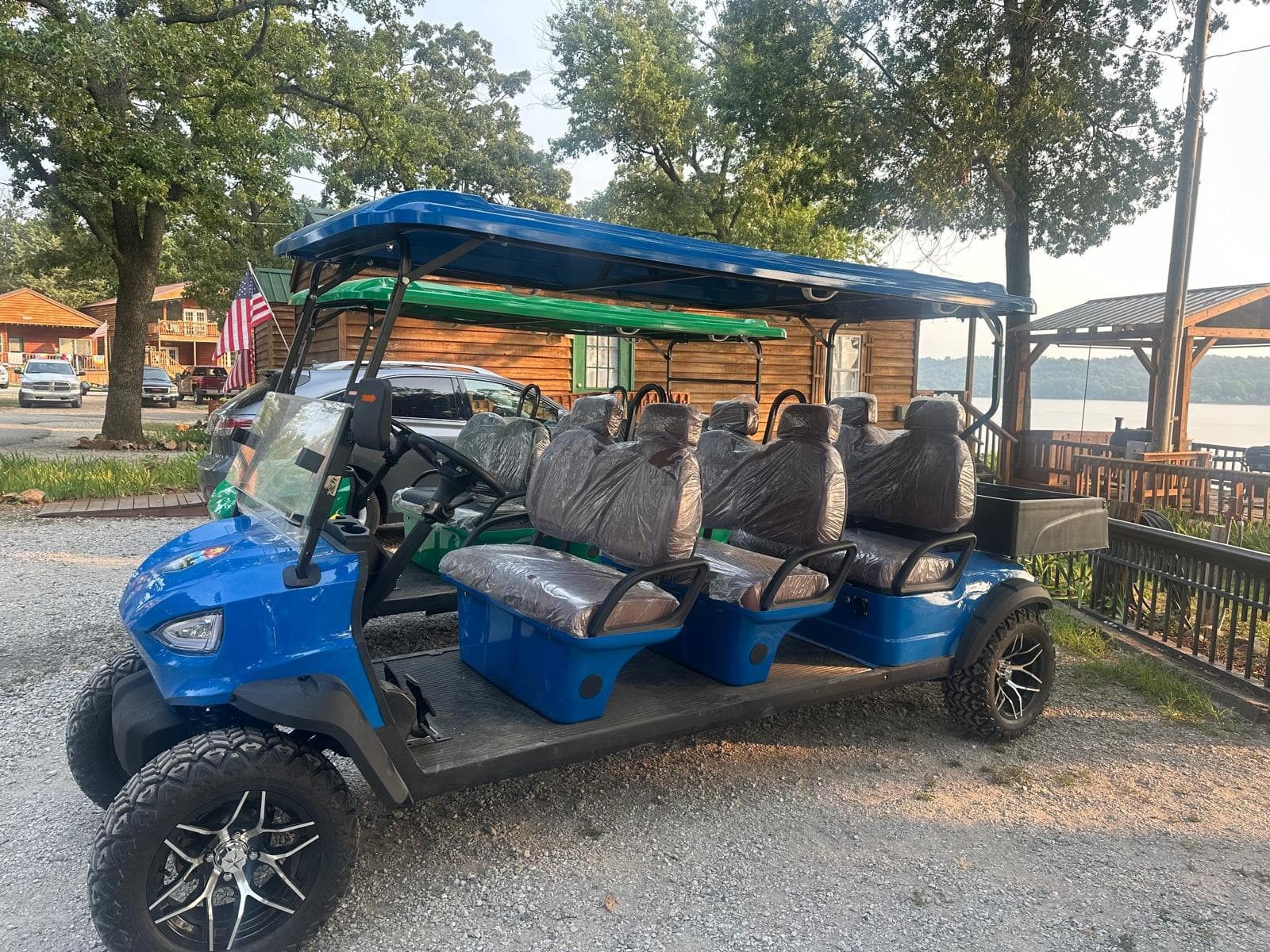 Land Adventures with Blue Golf Cart Rental at Lee's Grand Lake Resort