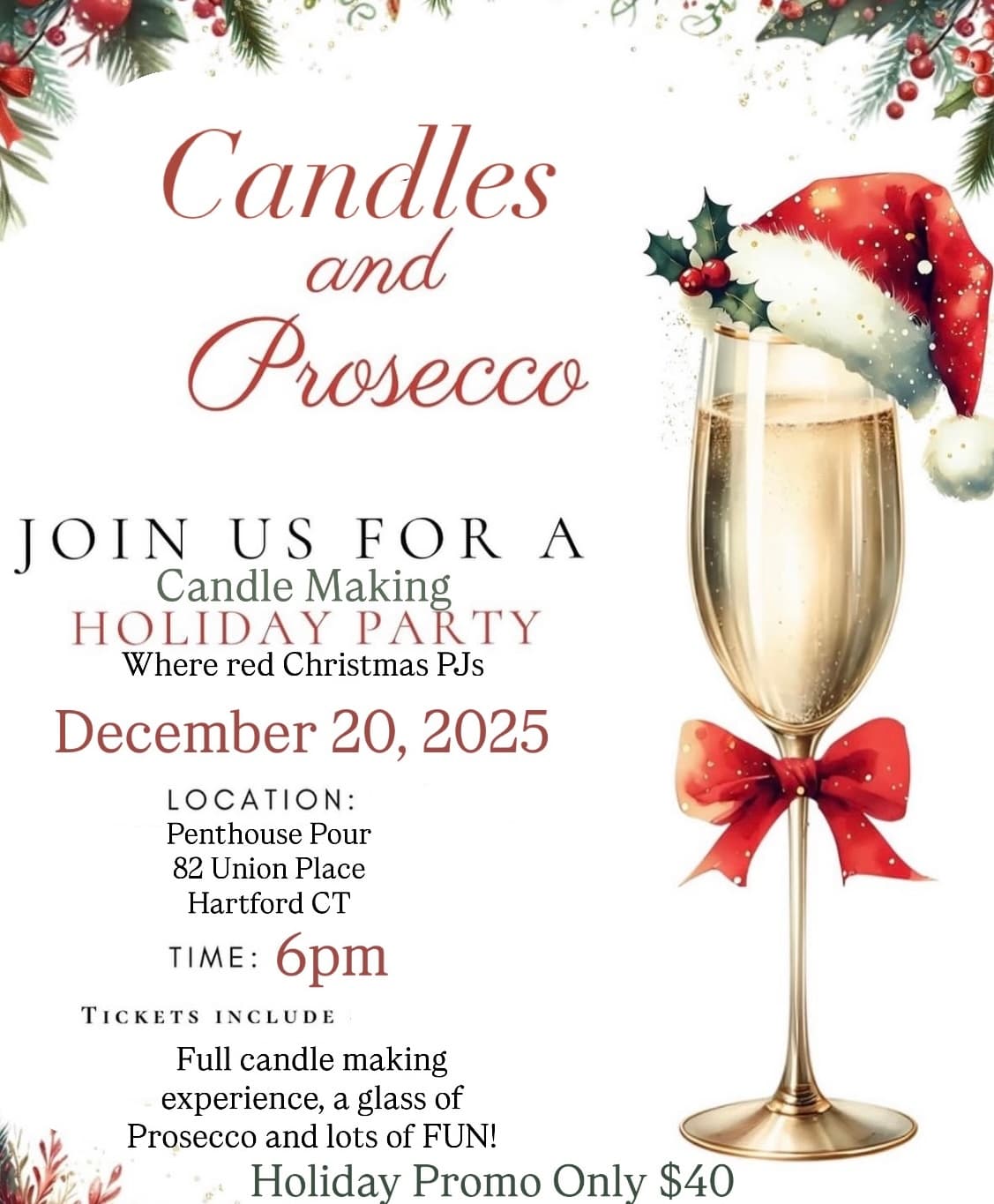 Candles & Prosecco: Hartford Penthouse Candle-Making Social