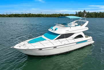 Sunlit Miami Charters: 45ft Maxum Fly Private Cruise in Biscayne Bay