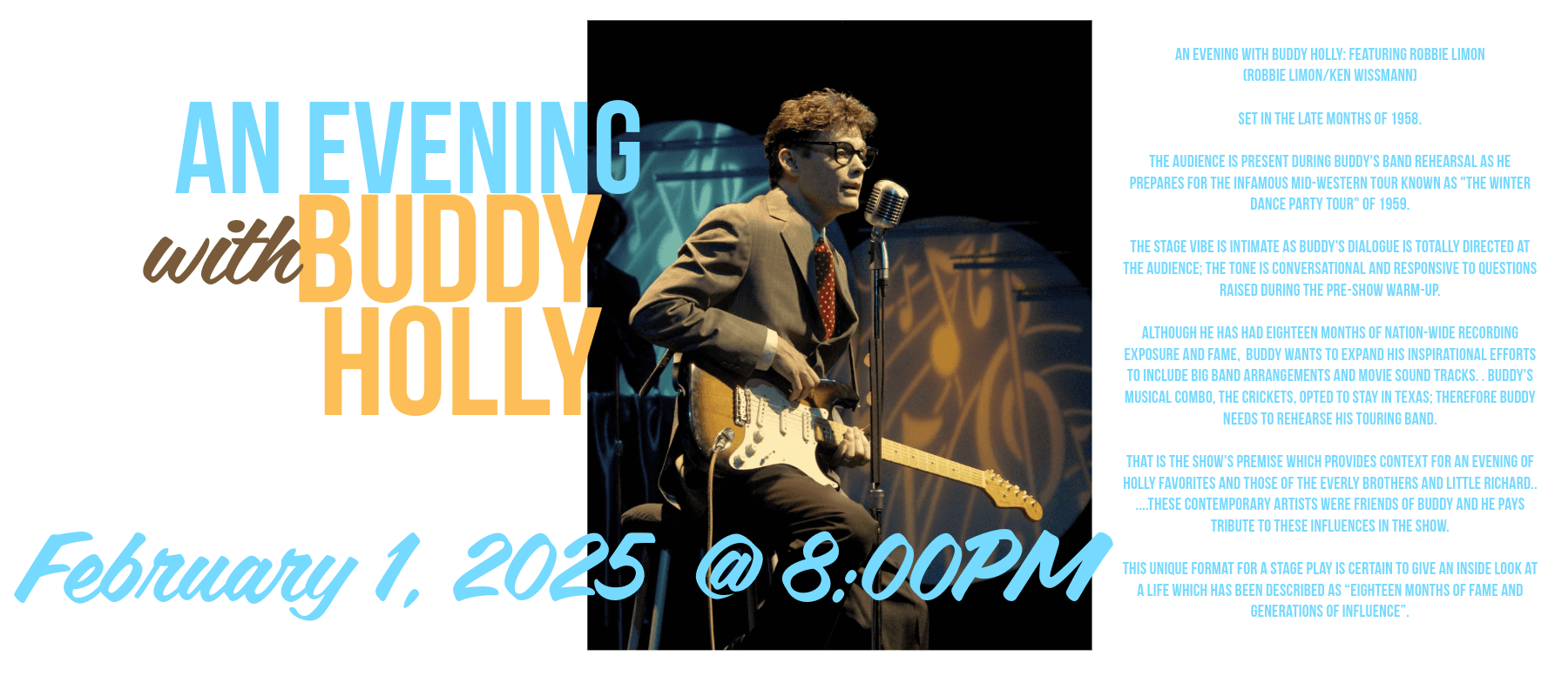 Experience An Evening With Buddy Holly: Behind the Scenes of a 1959 Midwest Tour Rehearsal