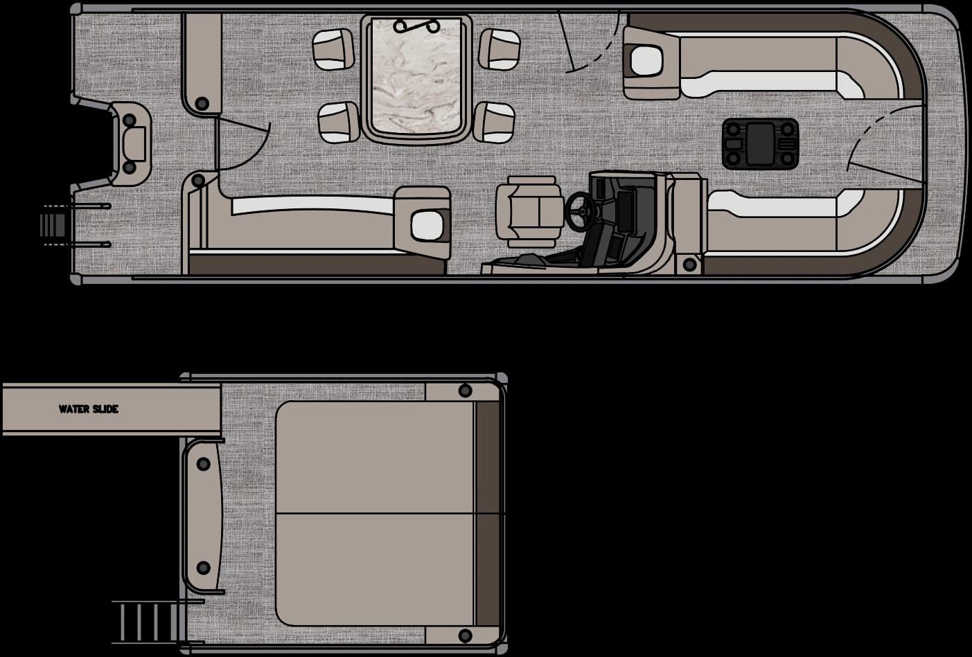 Giant Tritoon Fun at Boyd Lake: 16-Person Pontoon with Upper Deck and Waterslide photo 1