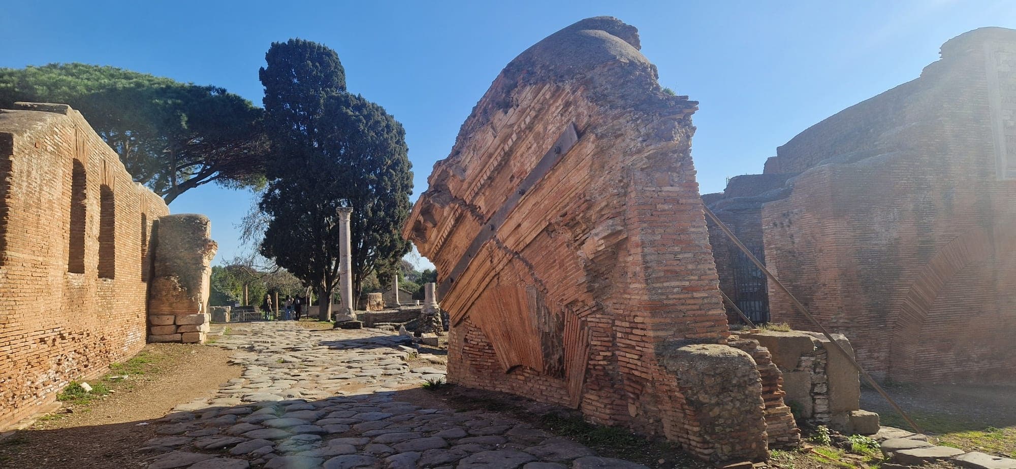 Sunny piazza with historic basilica facades on outdoor city Segway tour