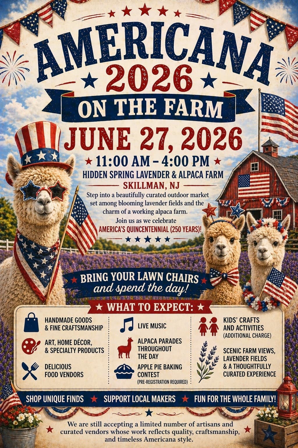 Lavender Fields & Alpaca Parades: Americana 2026 at Hidden Spring Lavender & Alpaca Farm photo 1