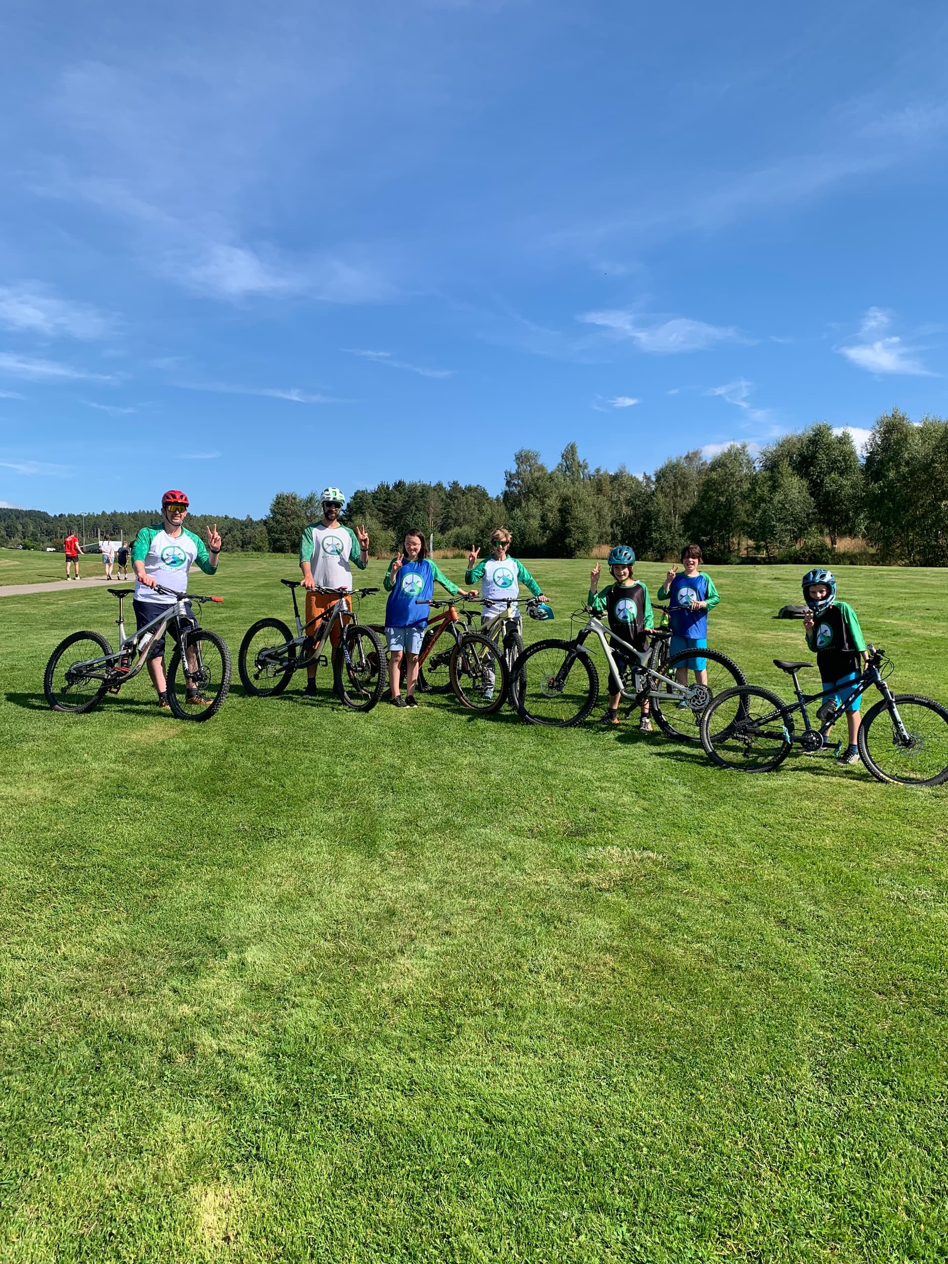 Family & Friends Biking at Ride in Peace Adventures in Aboyne