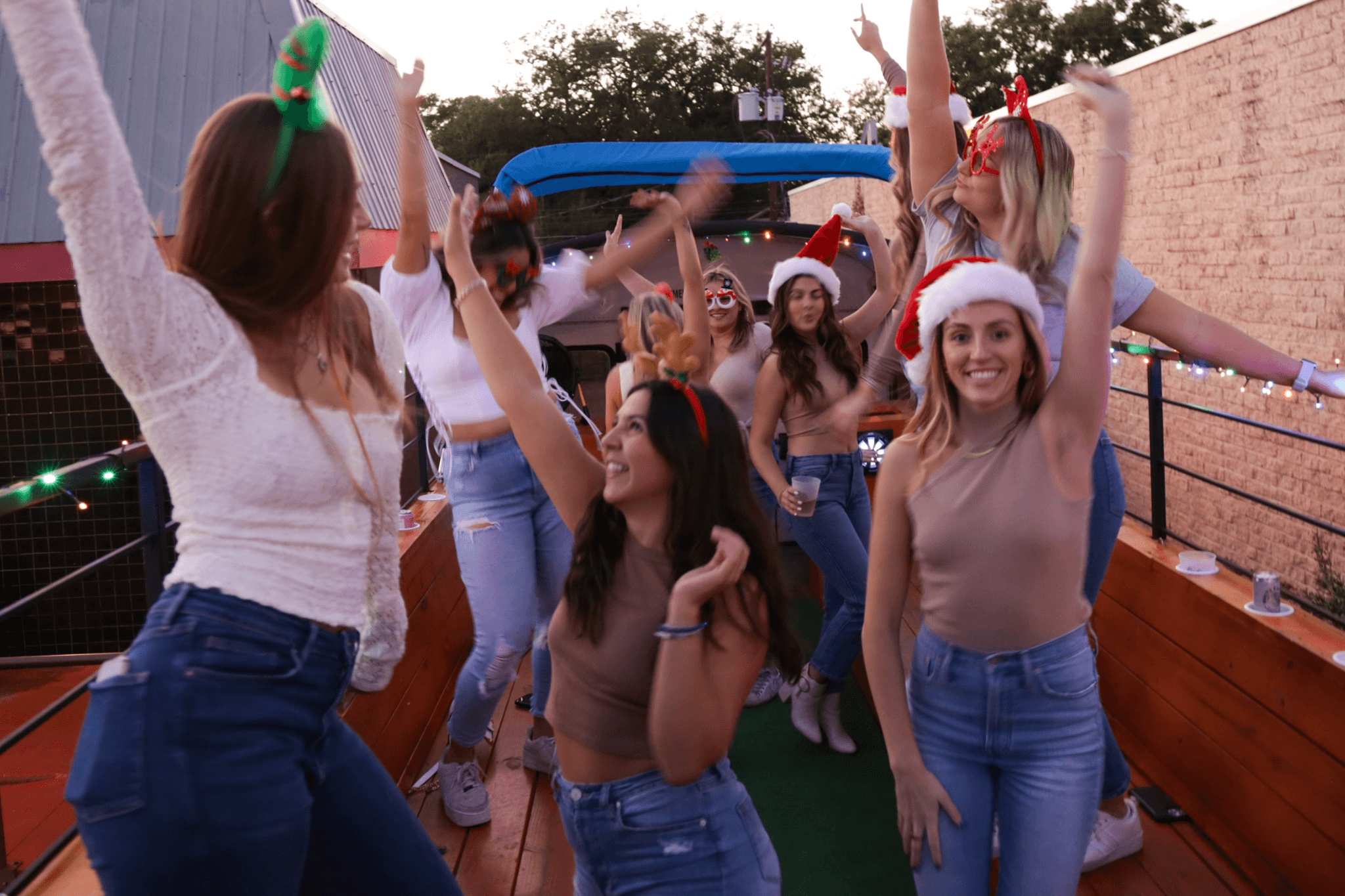 Tribe Bus Holiday Lights Tour: Roofless Christmas Ride Through Tarrytown, Austin photo 2