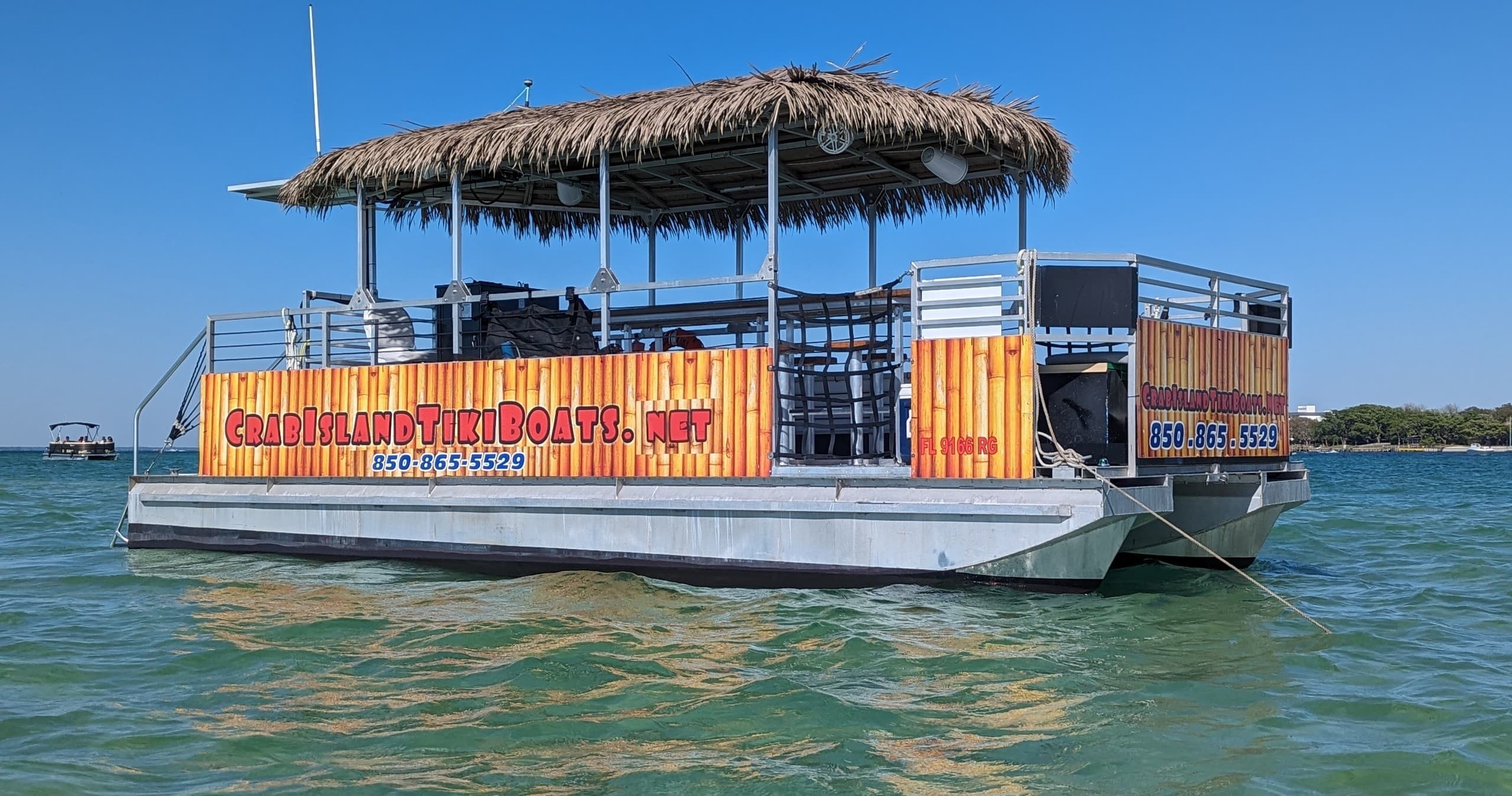 Crab Island Tiki Boats fleet