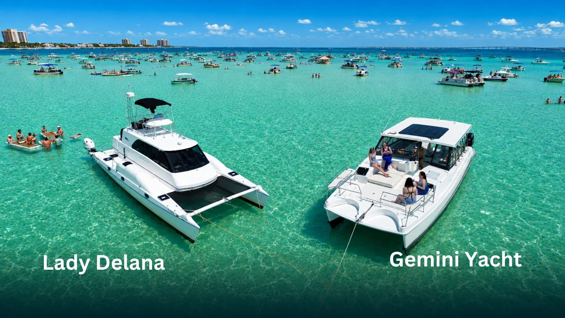 6-Hour Private Catamaran Cruise to Crab Island from Miramar Beach