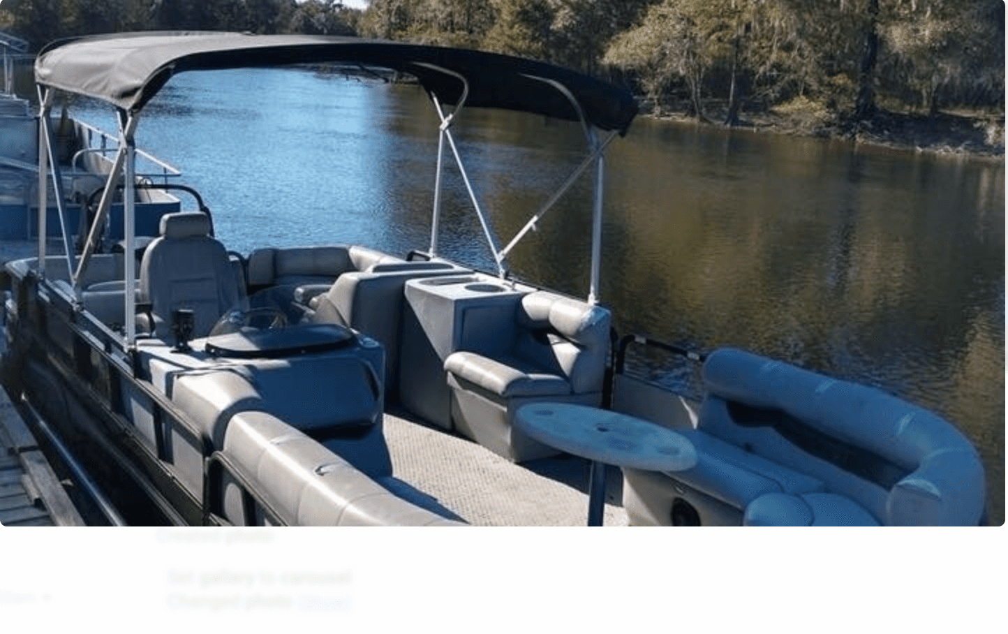Pontoon Boat Rentals at Ellie Ray's RV Resort in Branford