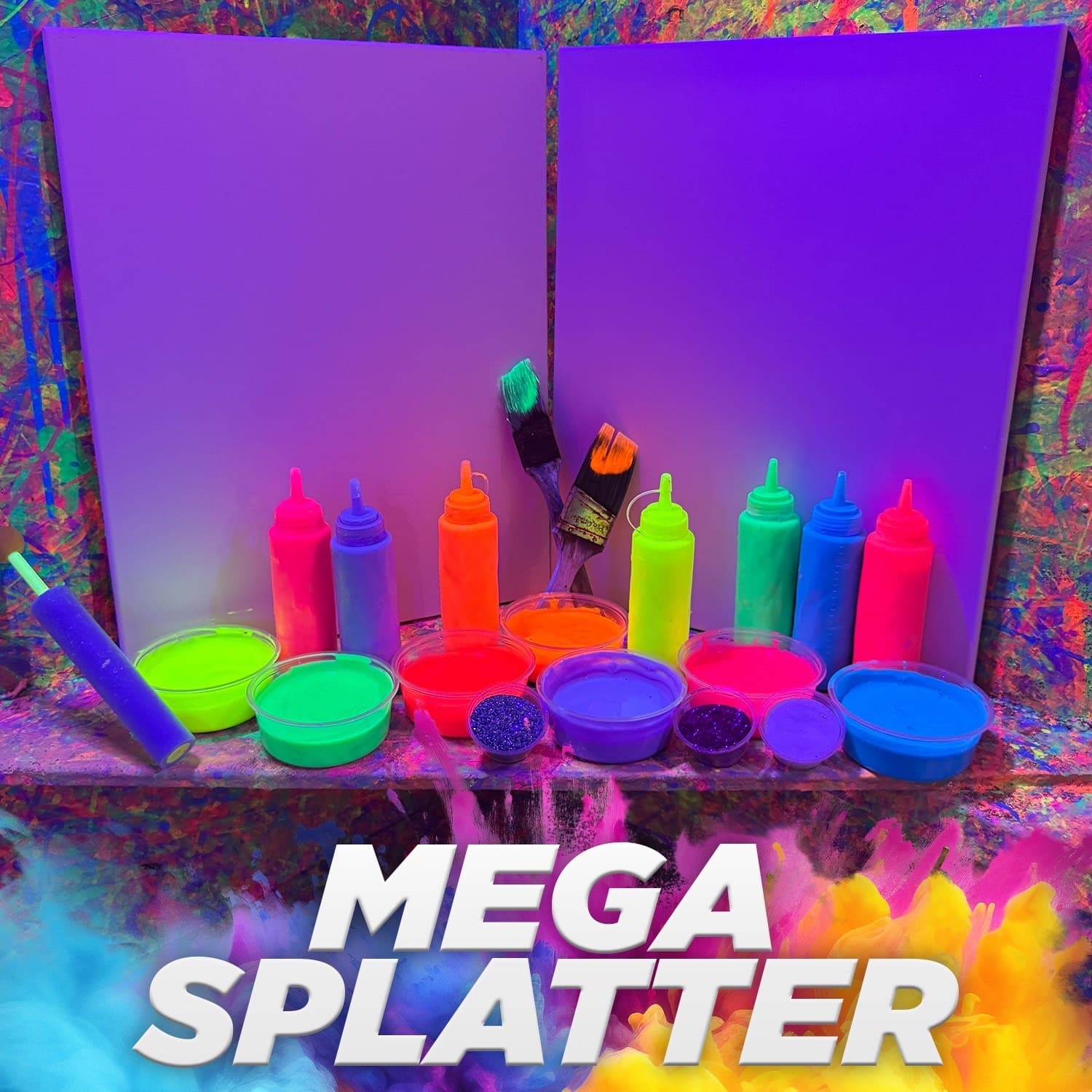 Water-Activities at iSmash Rochester: Colorful Black Light Paint Session