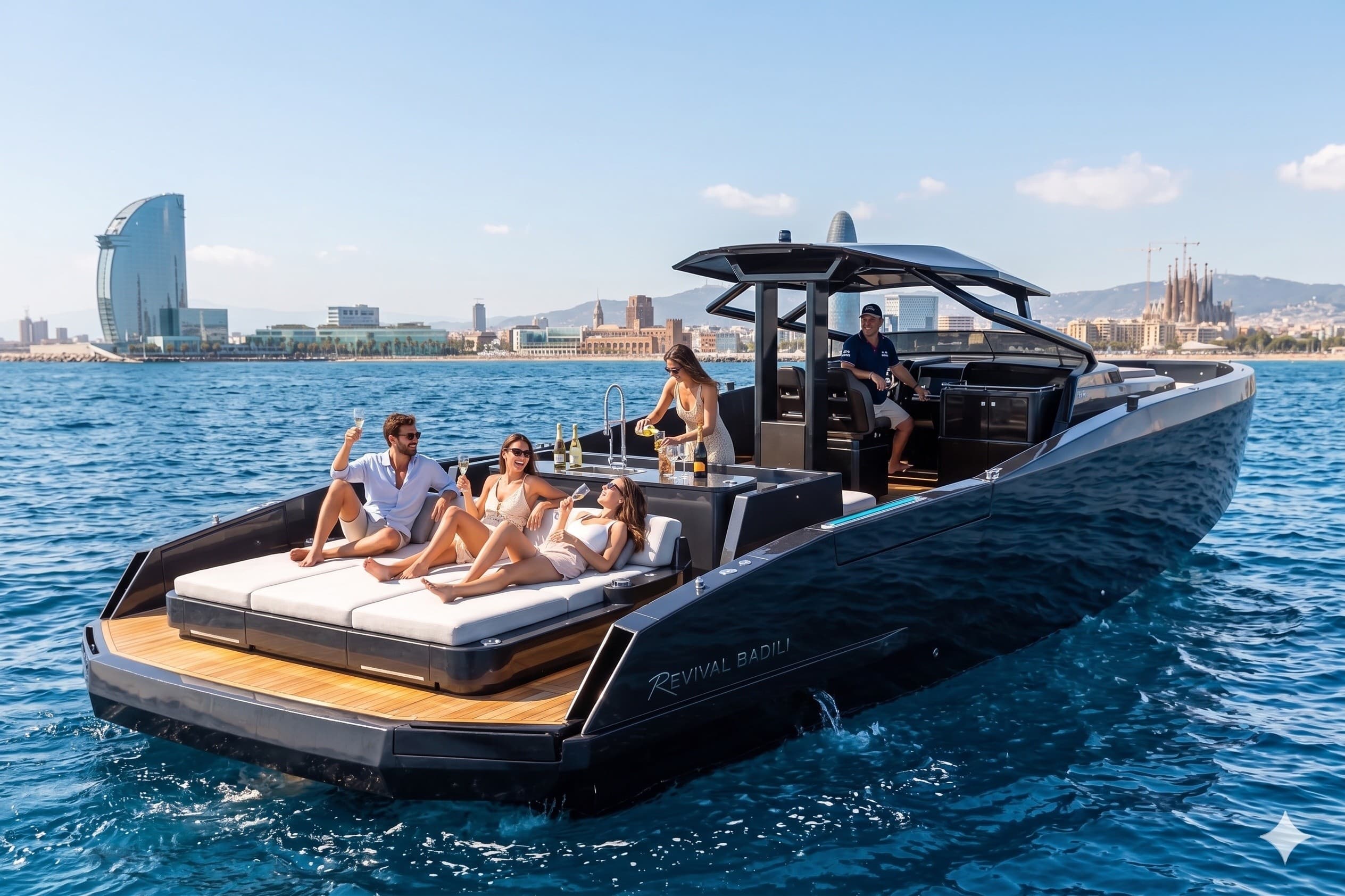 Private Yacht Charter in Barcelona: Badilli P38 Luxury Coastal Cruise photo 3