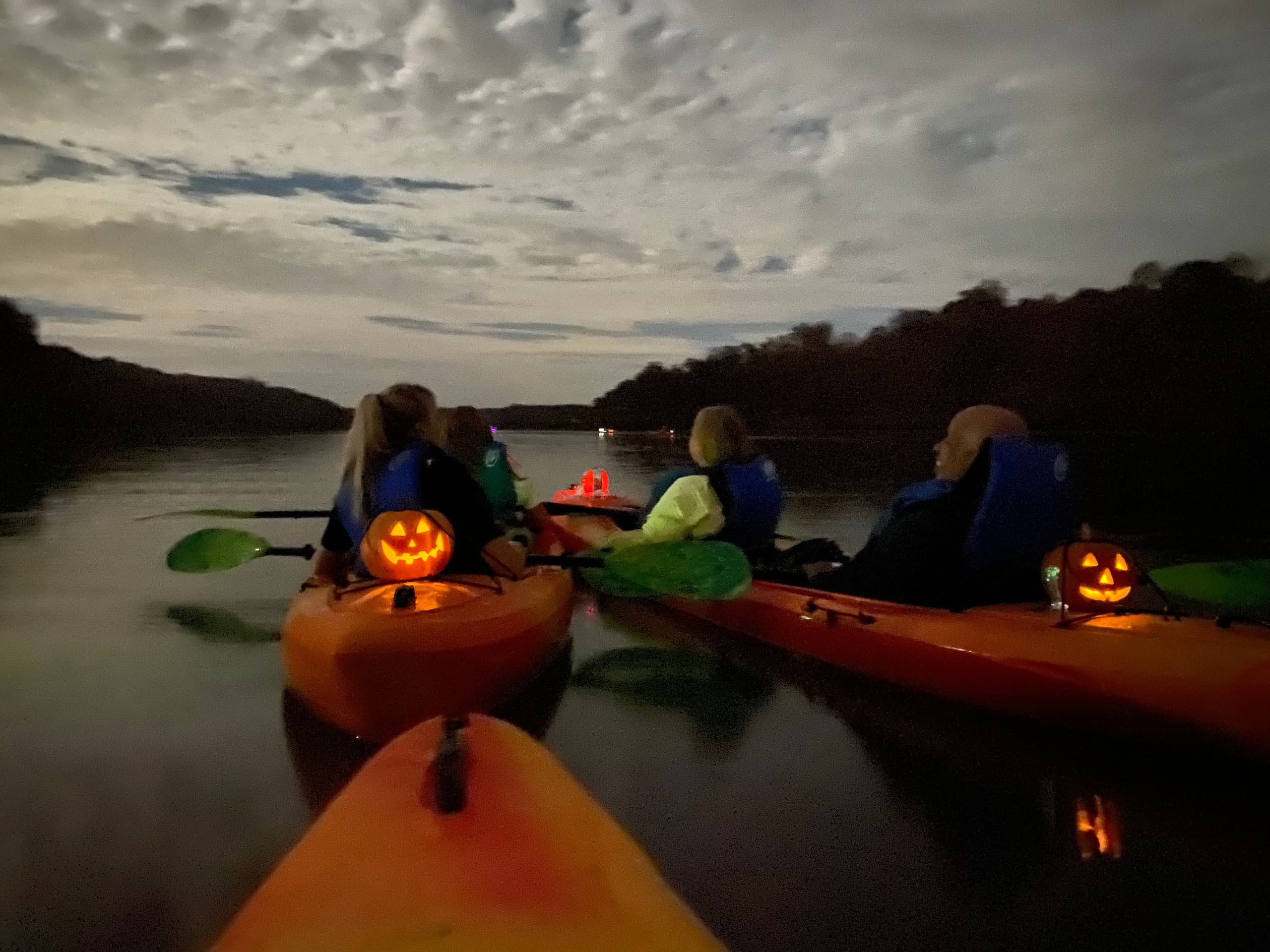 Pumpkin Paddle: A Spooky Halloween Canoe Adventure on Saxapahaw Lake