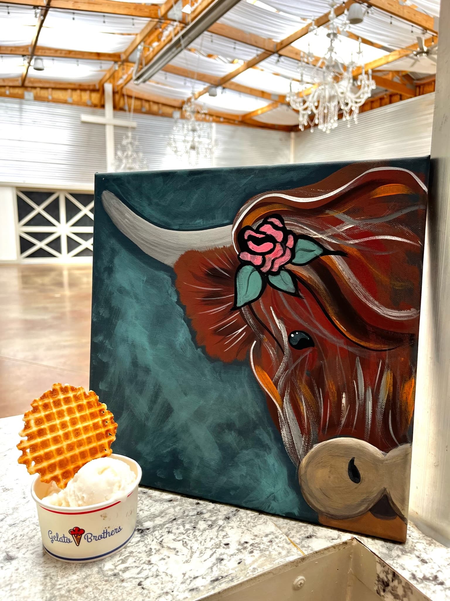 Highland Cow Painting at Cedar Pond Farms TN