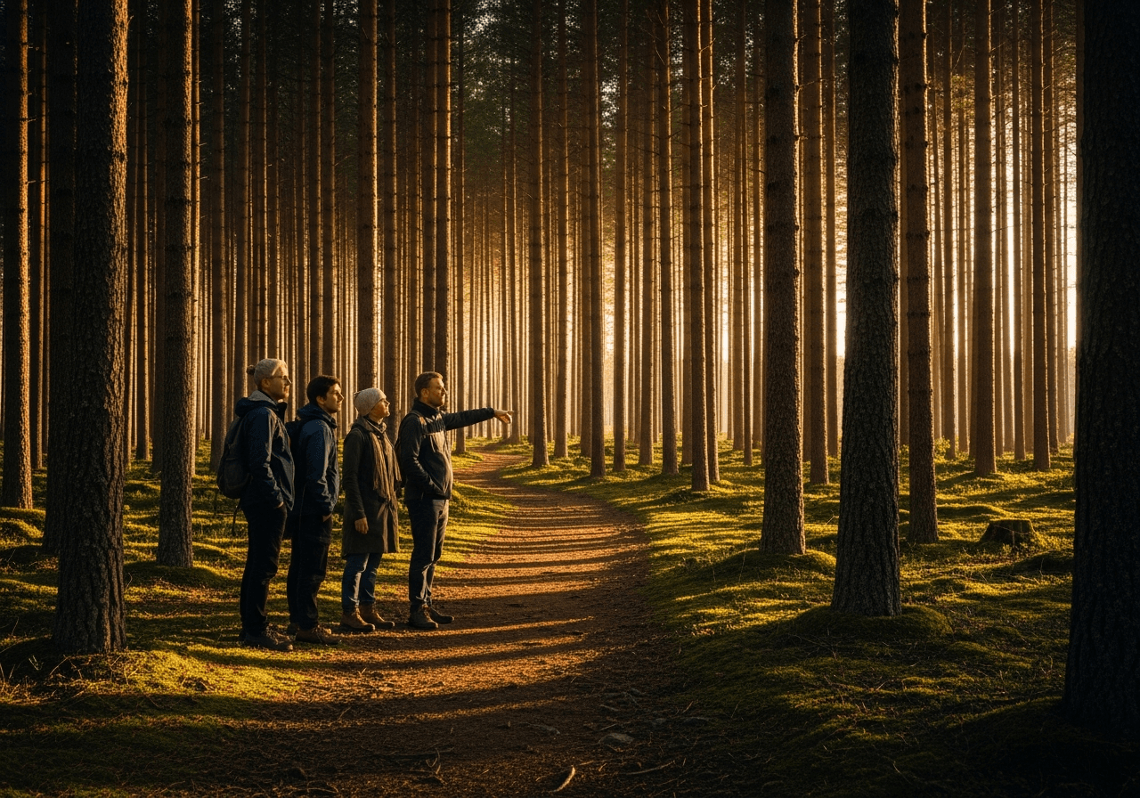 Nordic Twilight Forest Walk: Evening Walk in Nacka Nature Reserve, Stockholm