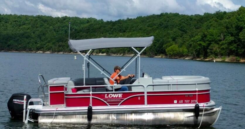Boat #6 - 19' Tritoon Rental at Fout Boat Dock in Gamaliel