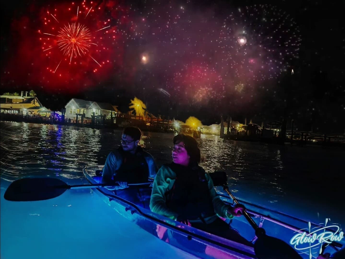 Water-Activities & GlowRow LLC: Kayak Fireworks in Port Aransas