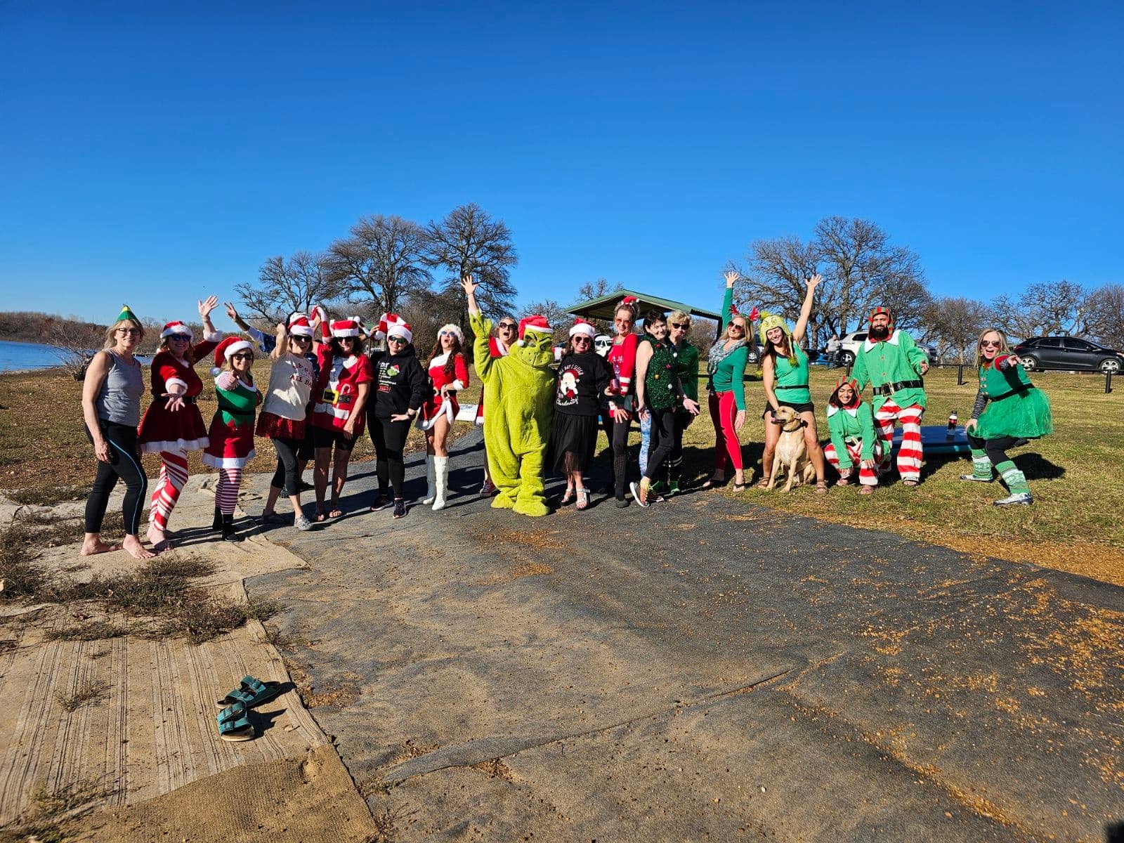 Santa Paddle: Festive SUP Adventure in Argyle, Texas