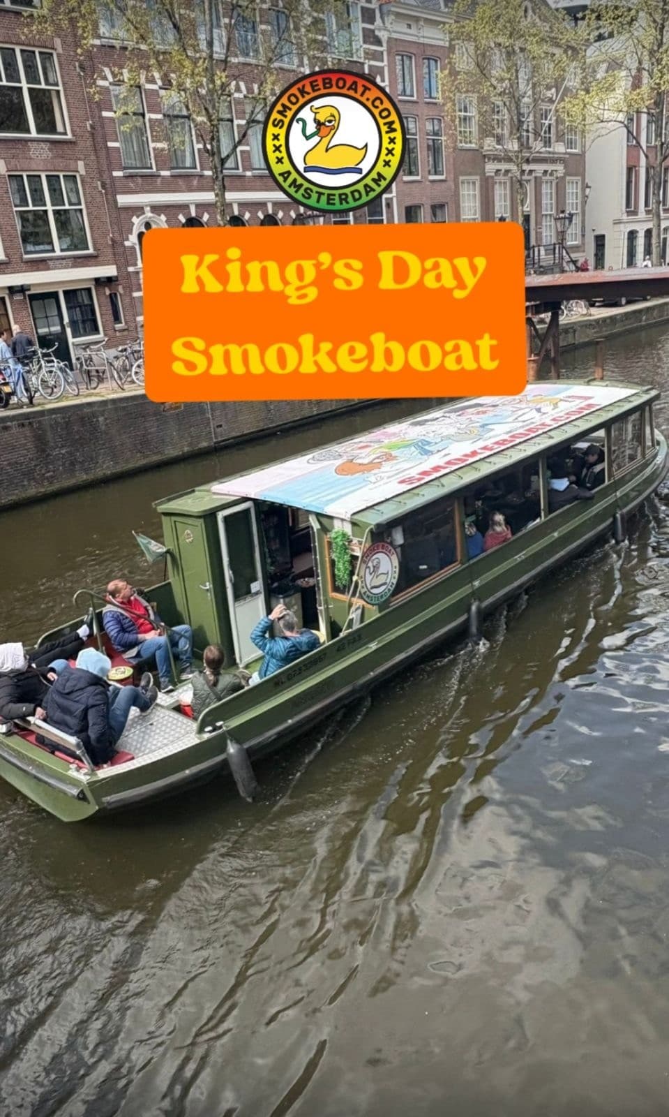 King's Day Canal Cruise: Amsterdam Red Light District & Coffeeshop Basjoe