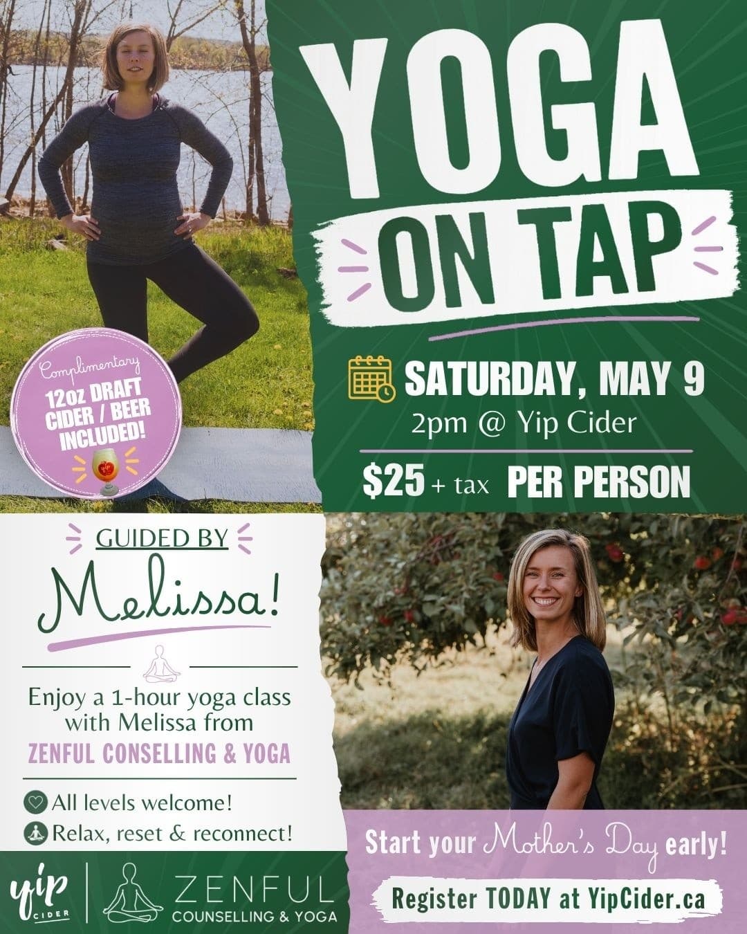 Mothers Day Yoga on Tap in Long Reach — Cider, Community, and Gentle Flow