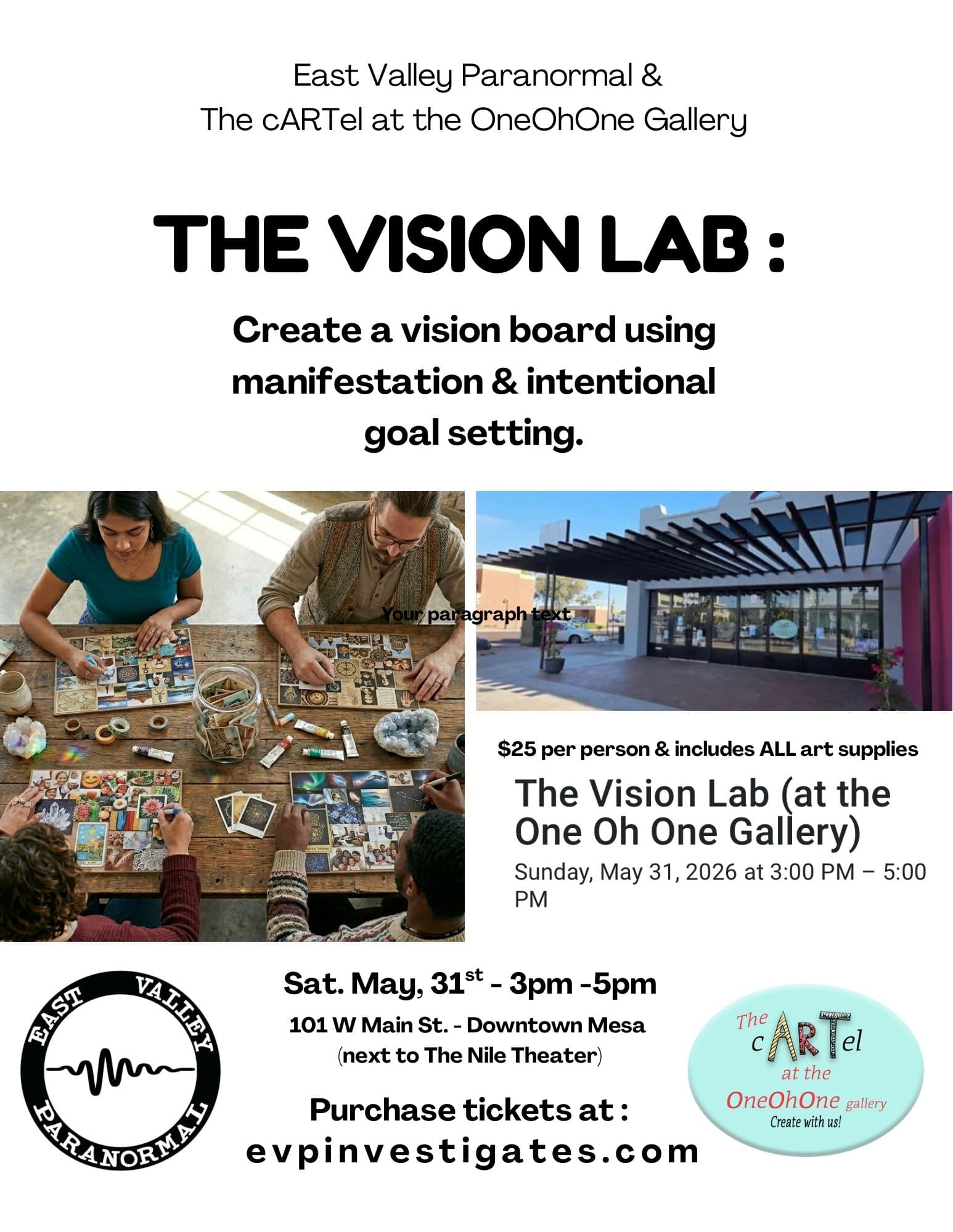 Vision Lab: Create a Vision Board at One Oh One Gallery in Mesa photo 1