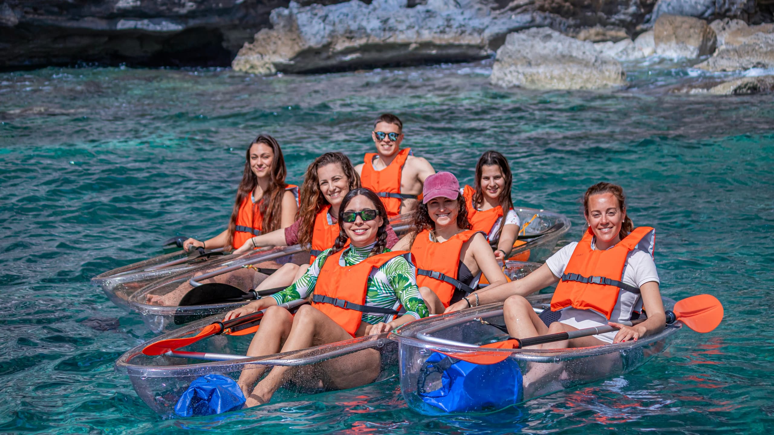 Water Activities & Ocean Charter Mallorca: Unique Transparent Kayaking in Cala Figuera