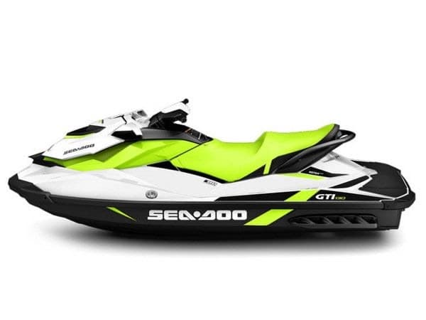 Sea-Doo jet ski product shot on plain white studio background