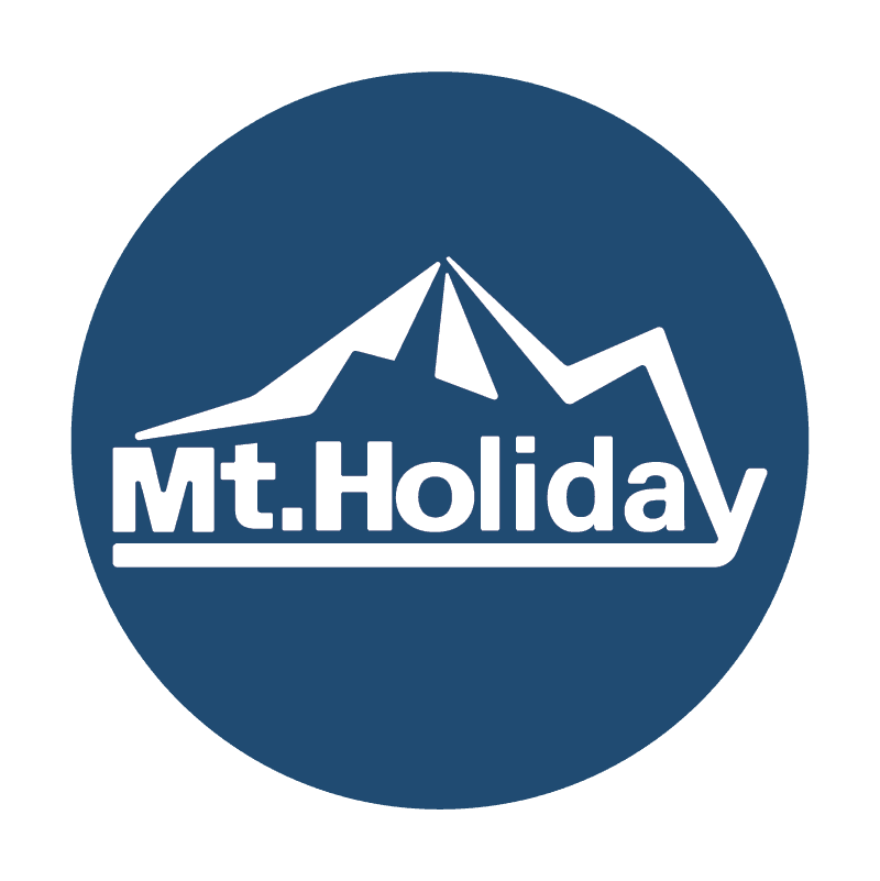 Mt.Holiday navy circular logo mountain badge for adventure tours