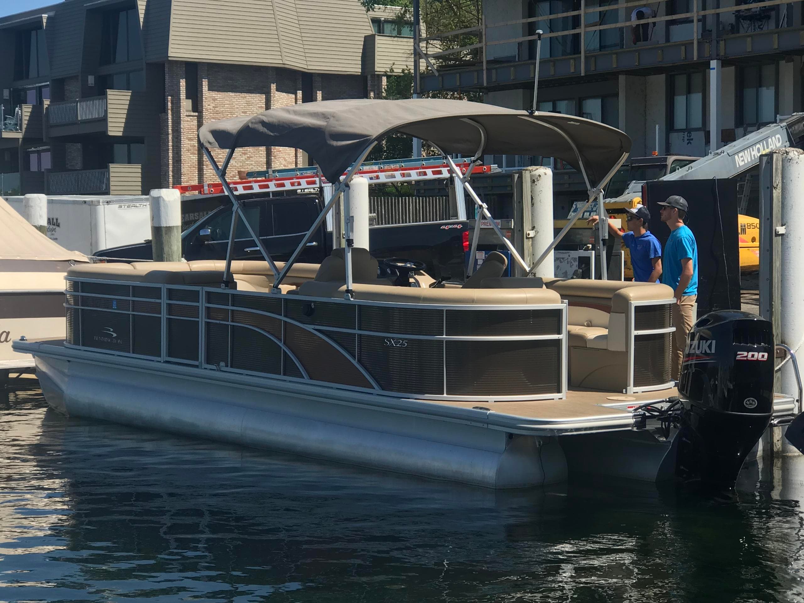 25' Bennington Brown Rental in Charlevoix, MI