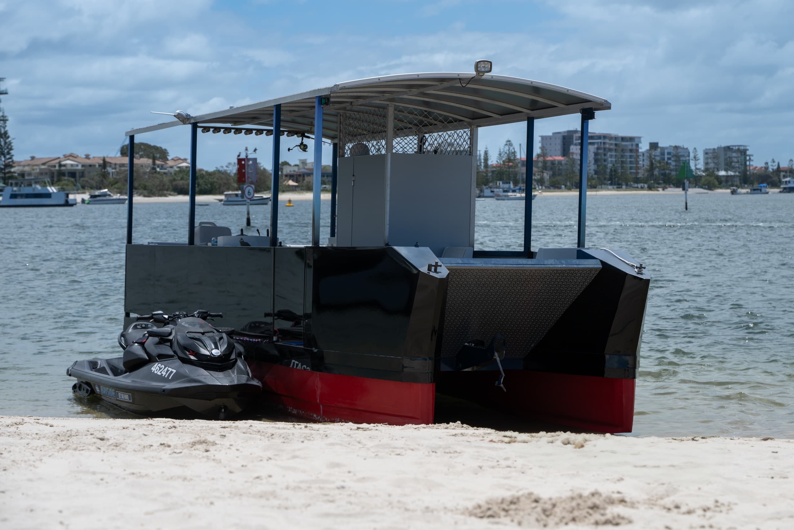 Explore Gold Coast Waterways on a Custom BBQ Pontoon Boat in Runaway Bay