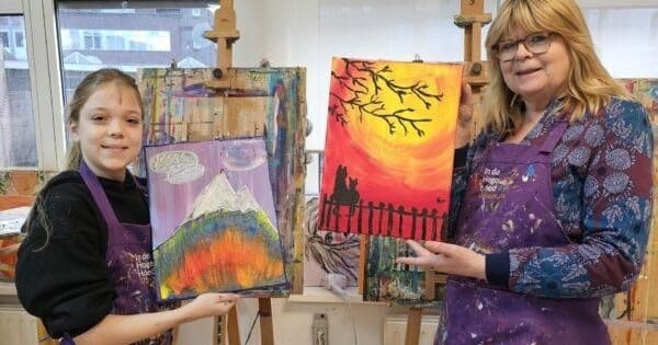 Acrylic Workshop for Parents and Kids at In de Hoge Hoed, Koog aan de Zaan