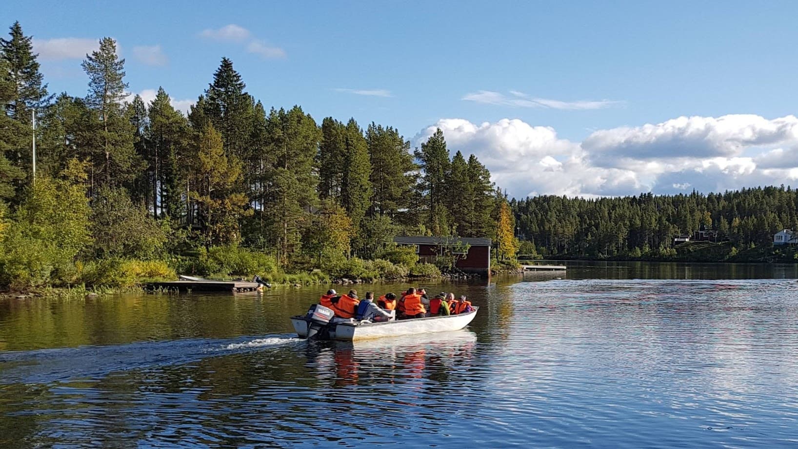 Fishing by Boat on Torne River with Kiruna Guidetur in Sweden