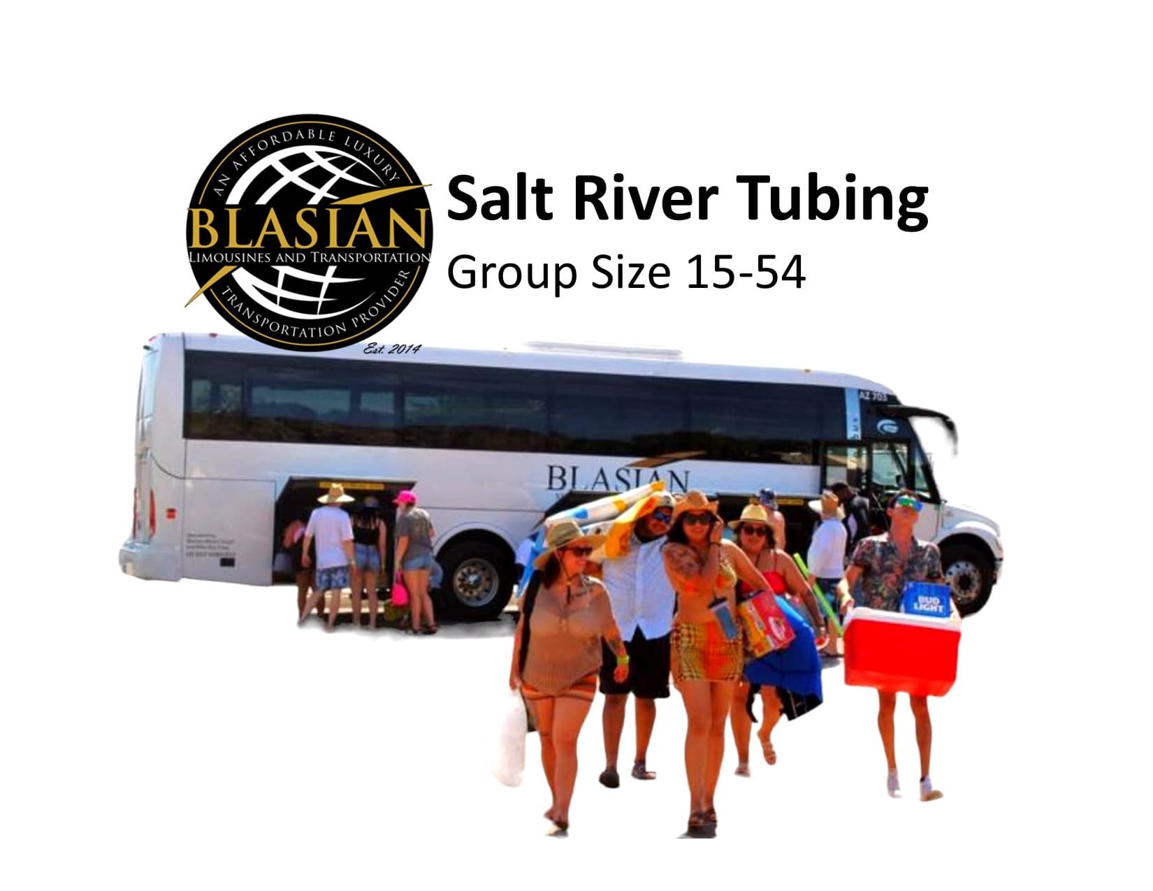 Arizona Salt River Tubing with Blasian Limousine and Transportation