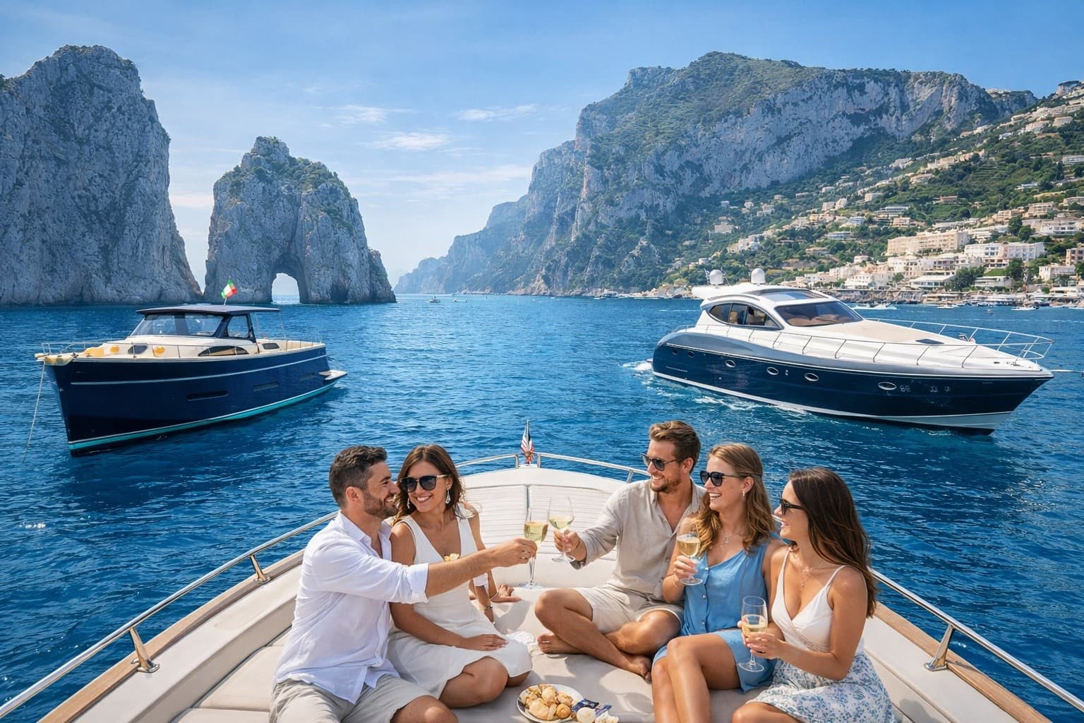 Private Full-Day Boat Tour Around Capri: Blue Grotto & Faraglioni