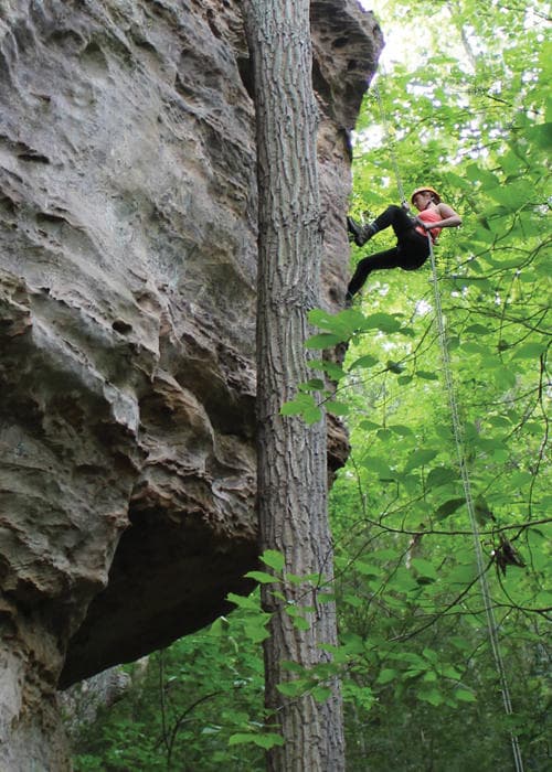 Thrilling Rappelling Adventure in Rockbridge, Ohio