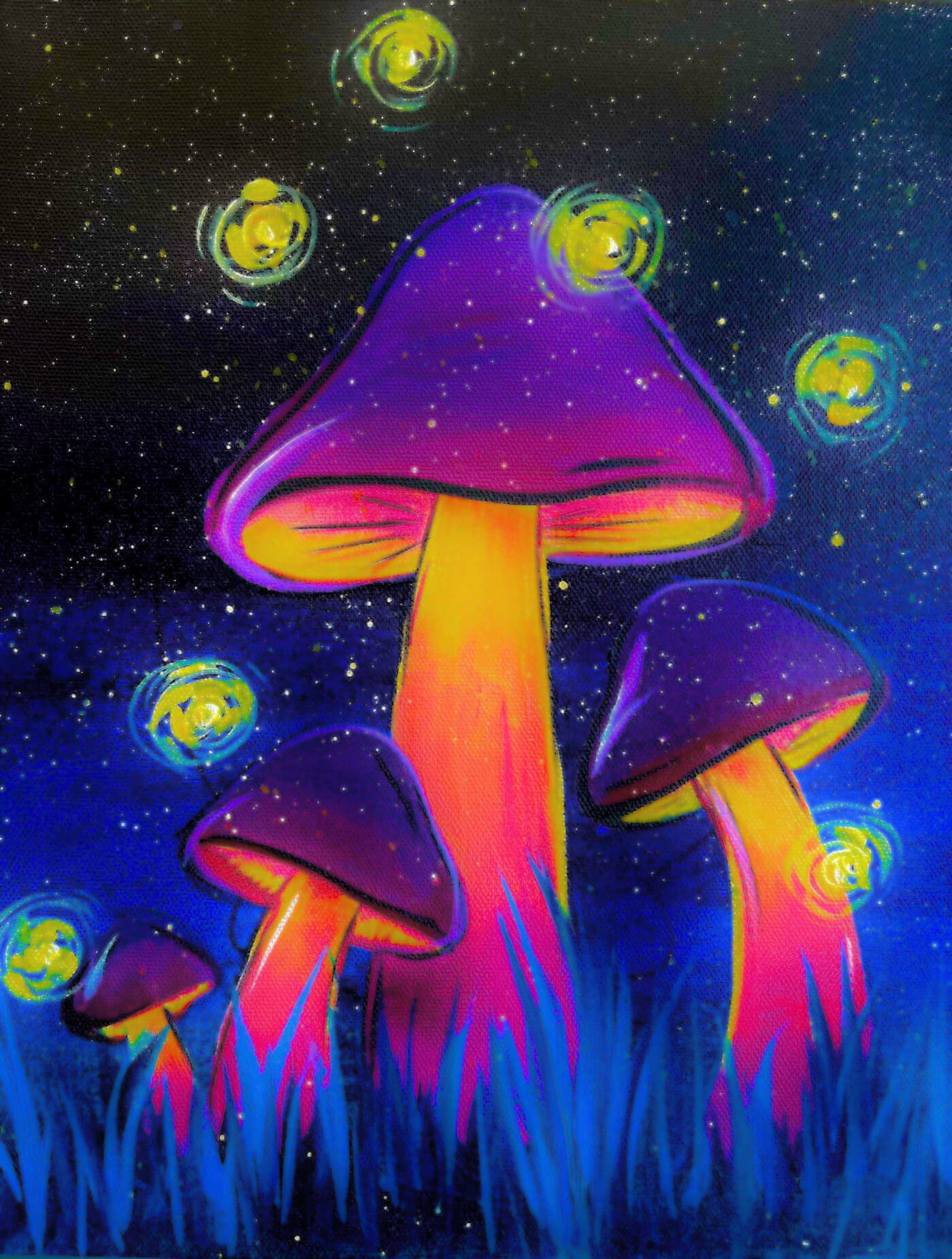 Art Workshop at Corky Canvas: Mystical Mushrooms in Town