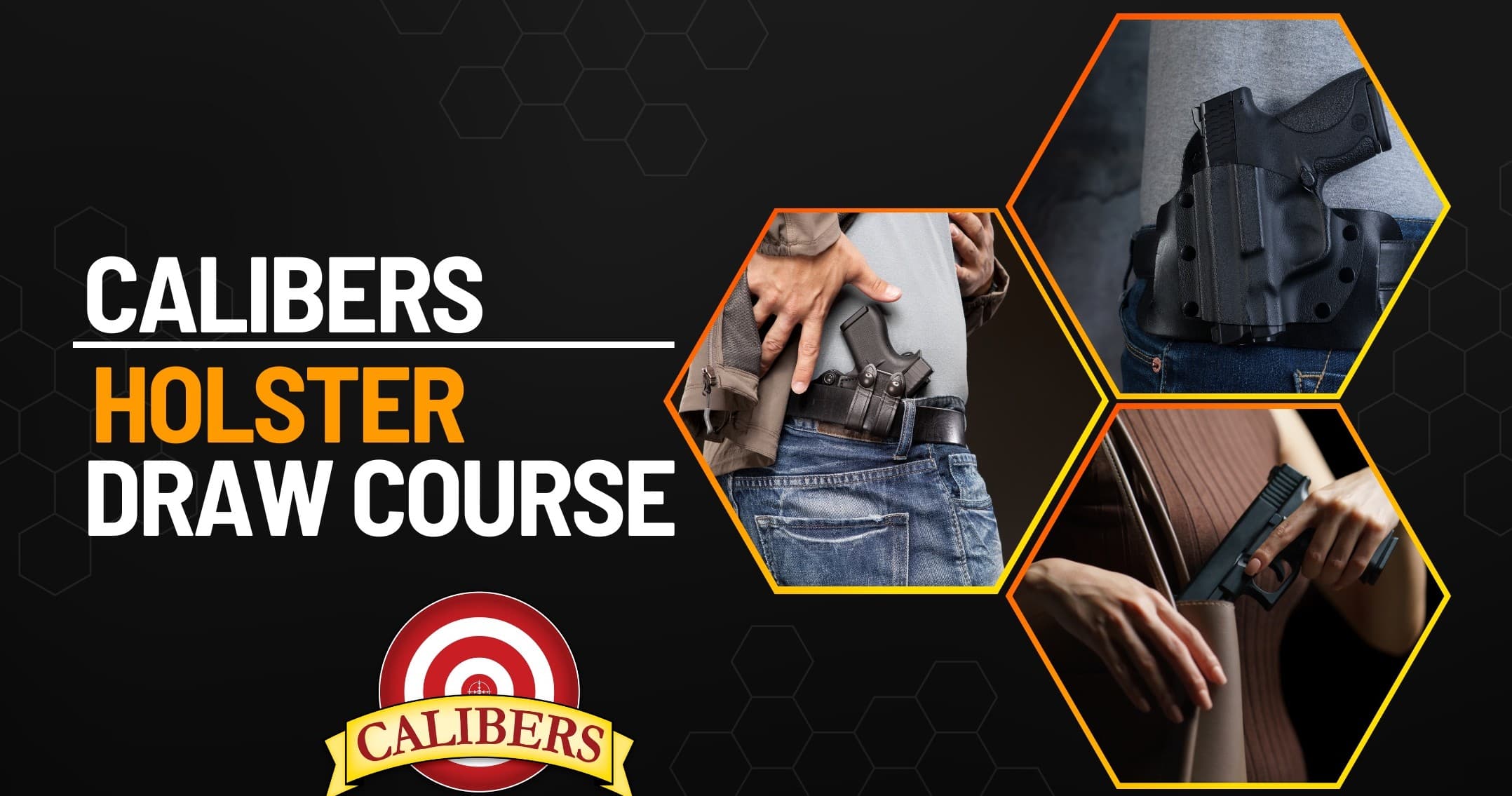 Instructor teaching handgun class at indoor training center